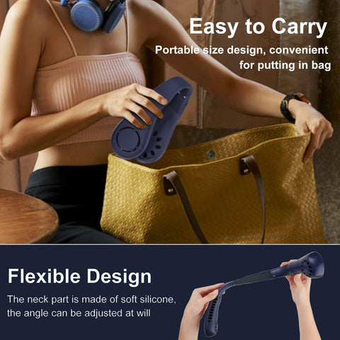 Portable Bladeless Neck Fan Rechargeable & Hands-Free Cooling