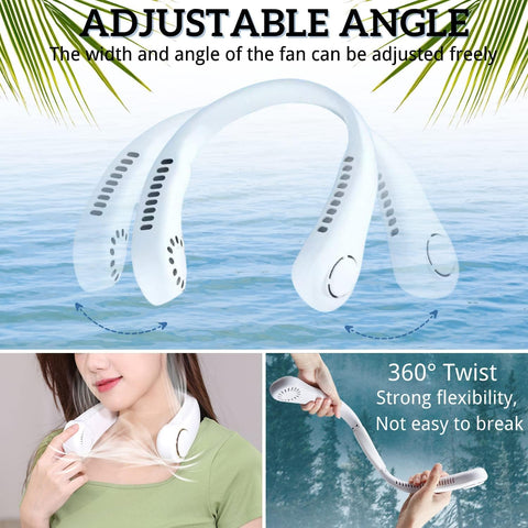 Portable Bladeless Neck Fan Rechargeable & Hands-Free Cooling