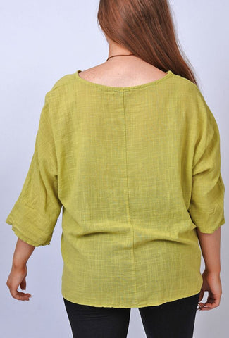 Plain Necklace Cotton Top