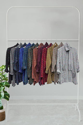 Multi-Colour Stripe Scarf Tunic Top