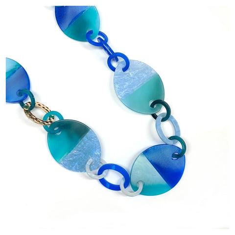 Oval Chain Water Layers Necklace