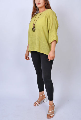 Plain Necklace Cotton Top