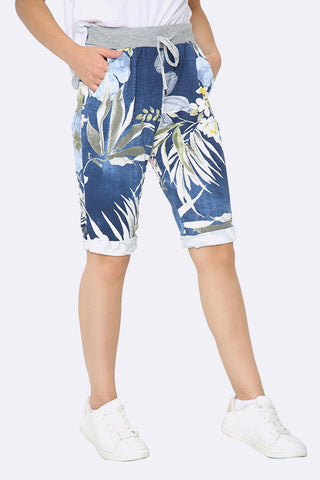 Italian Tropial Print 3/4 Trouser