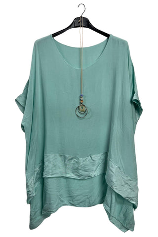 Plain Layered Hem With A Sheer Top