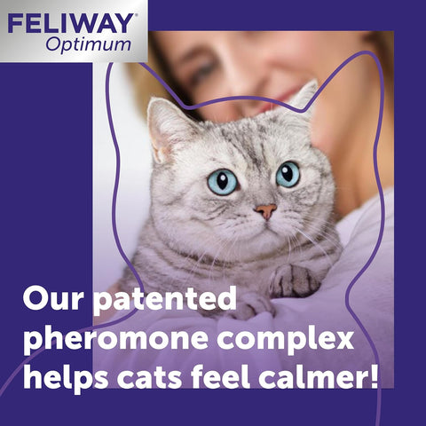 Feliway Optimum Cat Calming Diffuser Refill - 3 Pack (3 Months Supply)