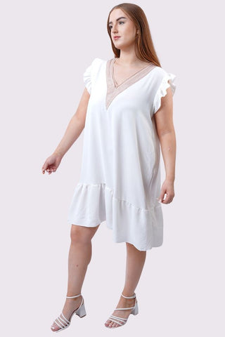 Plain Flared Hem Dress