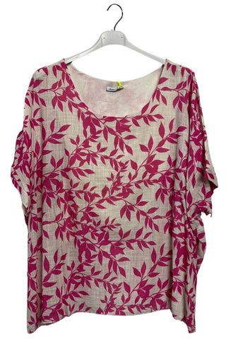 Leaf Print Tunic Cotton Top