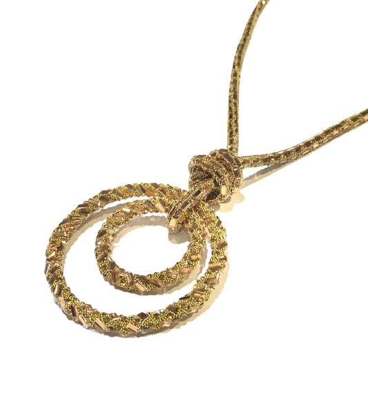 Sparkly Detailed Gem Hoop Necklace