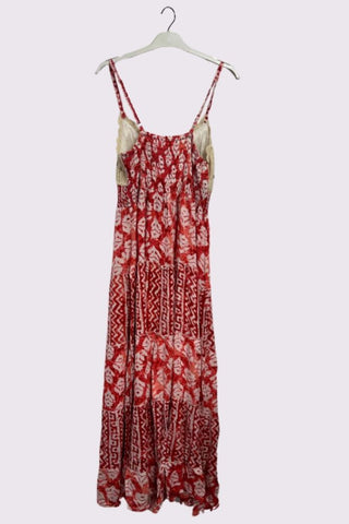 Tie Dye Geometric Print Bohemian Maxi Sleeveless Style Dress