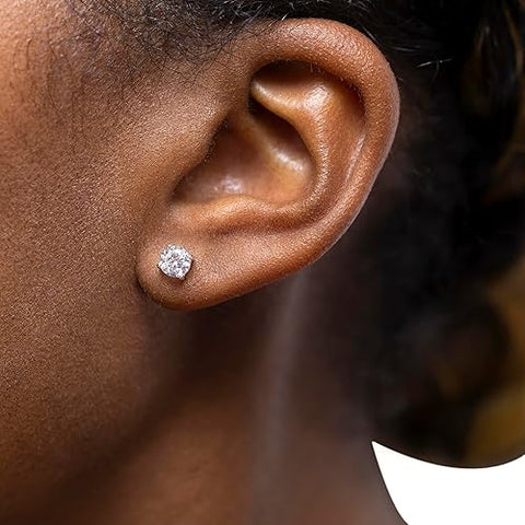 Silver Cubic Zirconia Stud Earrings