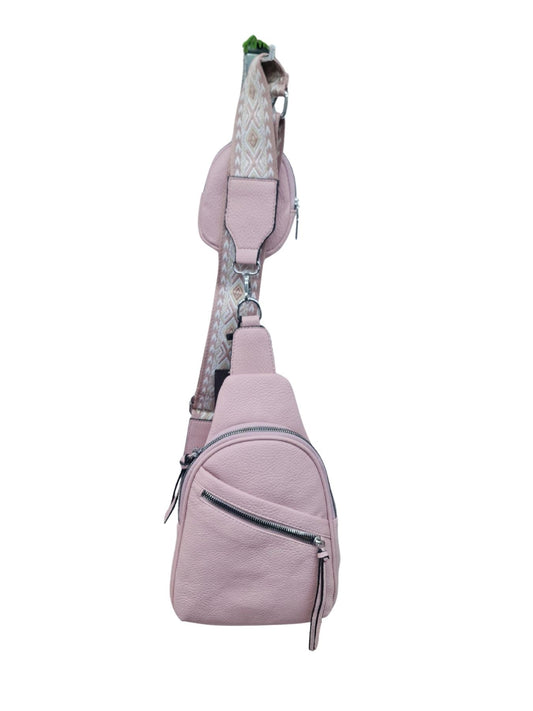 Aztec Print Fronts Zip Shoulder Bag