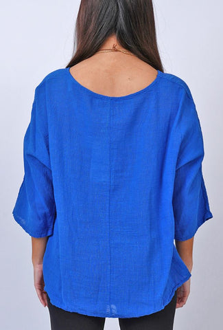 Plain Necklace Cotton Top