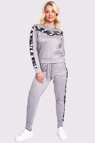 Camouflage Print Side Panel Loungewear