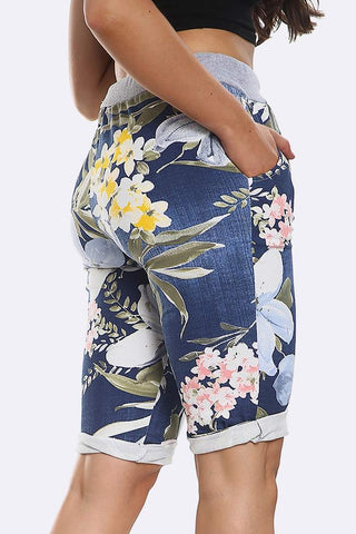 Italian Tropial Print 3/4 Trouser