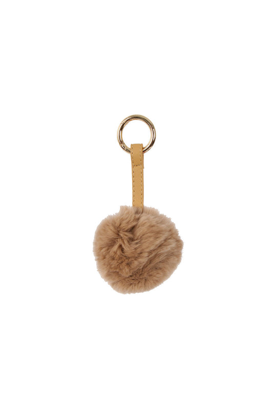 Cute MINI Fluffy Soft Rabbit Fur Pom Pom Keyring Keychain