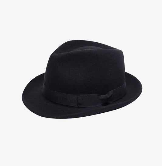 Wool Trilby Hat Black