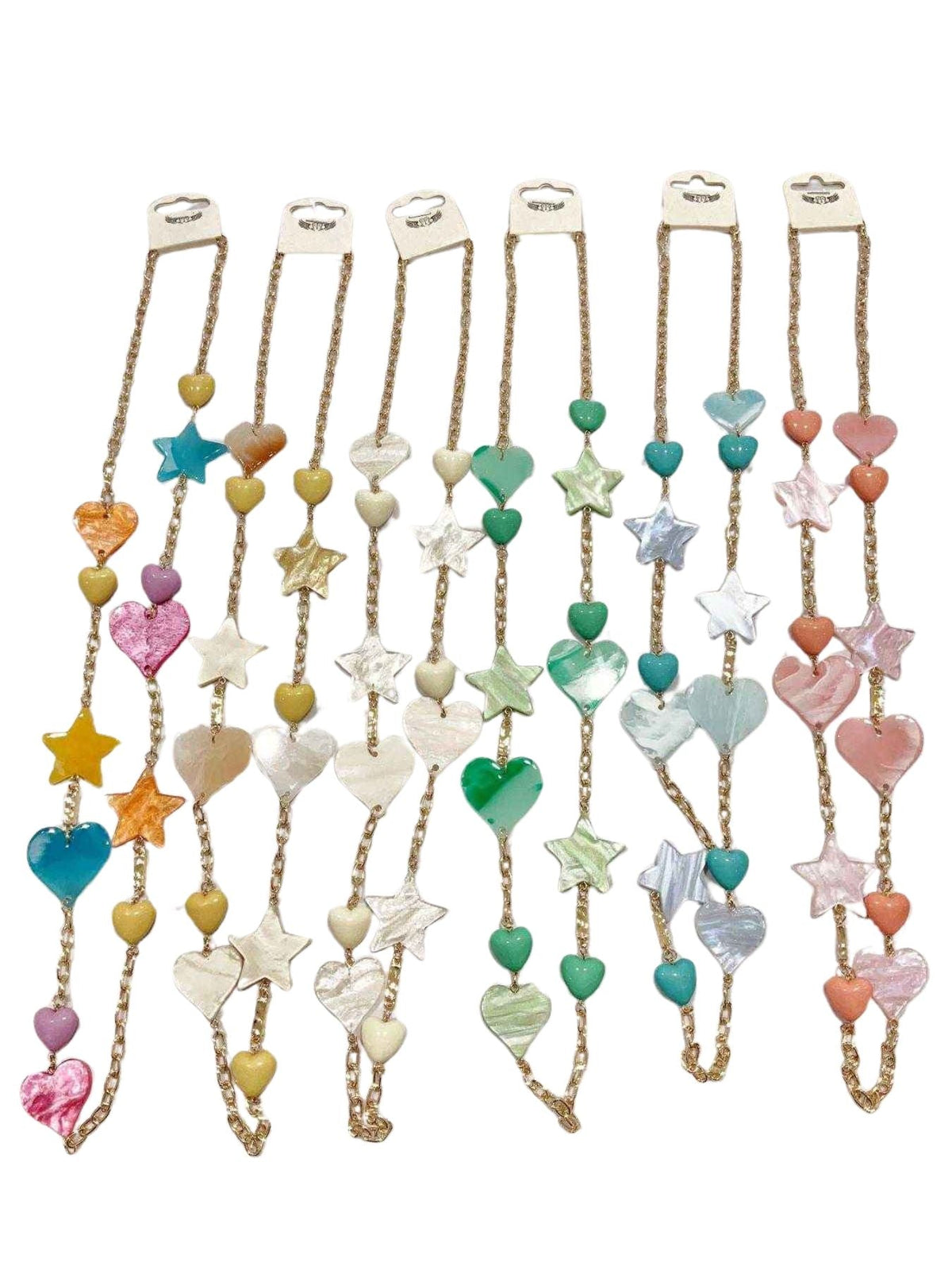 Heart & Star Beaded Necklace