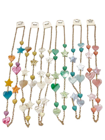 Heart & Star Beaded Necklace