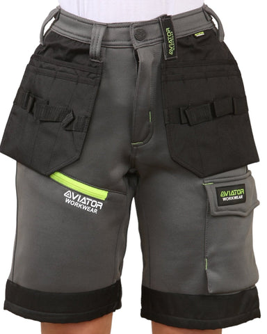 Men's Polyester Cargo Workwear Short - Black