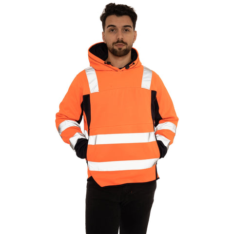 Two side Long Pockets Pullover Hoodie