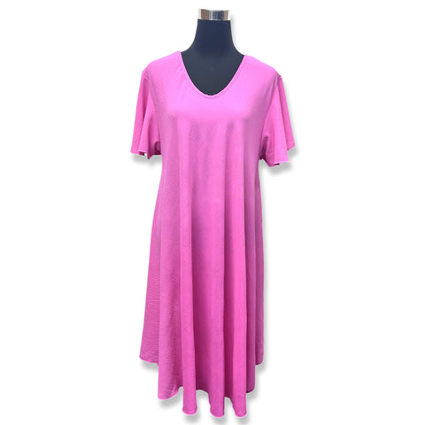 Rose Petal Flutter Sleeve Midi