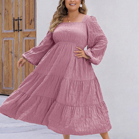 Elegant Off-Shoulder Puff Sleeve Maxi Dress (Various Colors)