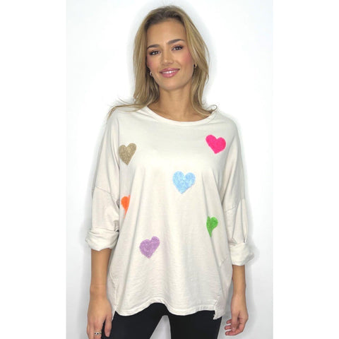 Sweethearts Embroidered Relaxed Fit Sweatshirt