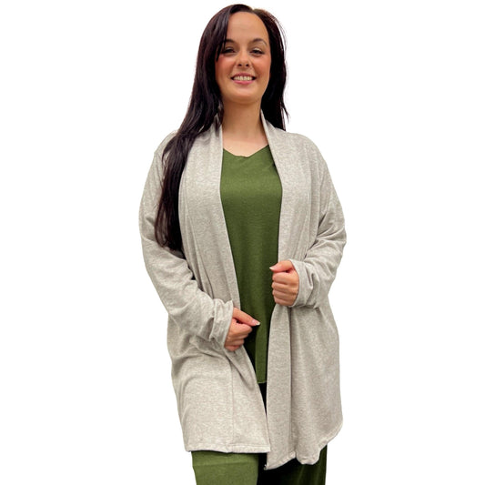 Open Front Cozy Knit Cardigan (Various Colors)