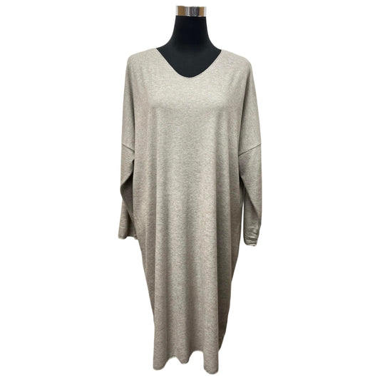 Cocoon V-Neck Batwing Sleeve Knitted Midi Dress (Multiple Colors)