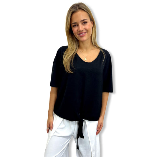 Midnight Tie-Waist Knit