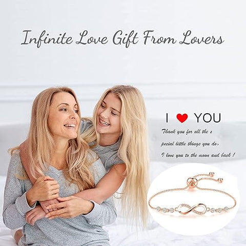 Britain Mall Silver White Gold Plated infinity Bracelet For Women