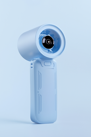Portable Handheld Fan with Digital Display – Rechargeable & Adjustable Speed for Travel & Home