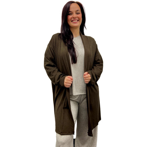Open Front Cozy Knit Cardigan (Various Colors)