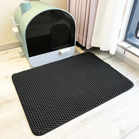 Honeycomb Waterproof Pet Litter Trapper Mat – Eco-Friendly Double-Layer Design for Cats