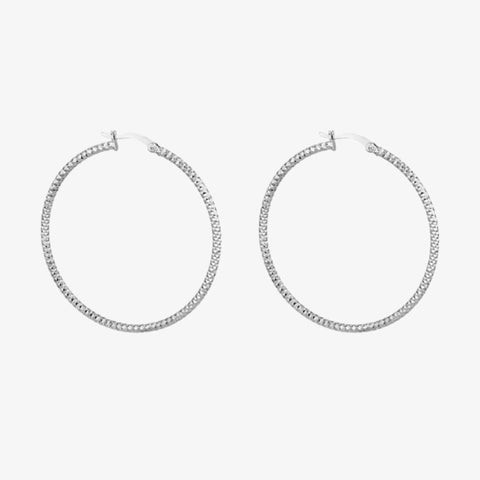 Diamond Cut Hoop Creole Earrings