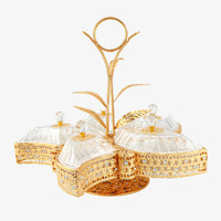 Durane Metal / Plastic Ornate Party Serving Tray Gold