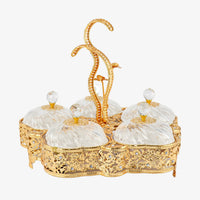 Durane Metal / Plastic Ornate Party Servings Tray Gold