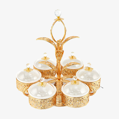 Durane Metal / Plastic Ornates Party Serving Tray Gold