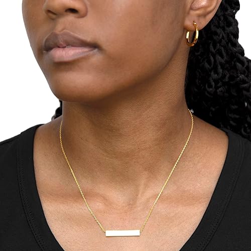 Gold Gilded Horizontal Bar Necklace for women