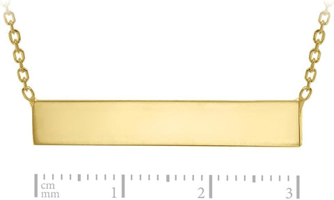 Gold Gilded Horizontal Bar Necklace for women