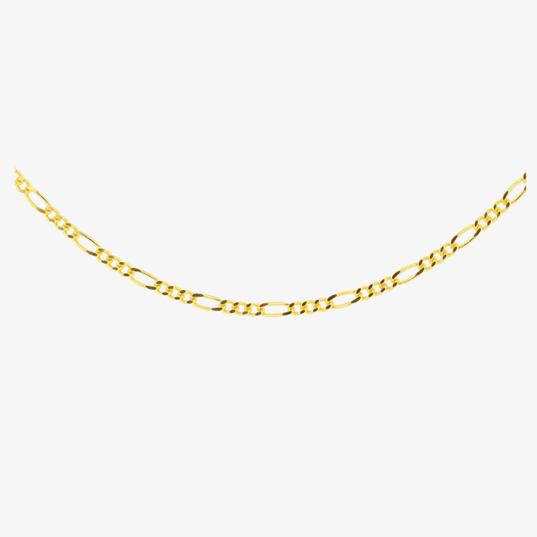 Gold Gilded Figaro Chain Necklace