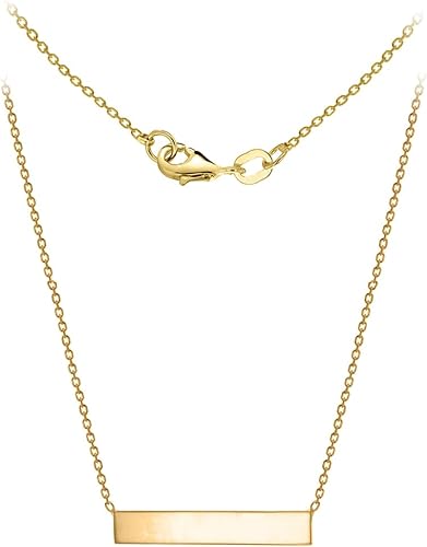Women Gold Gilded Horizontal Bar Necklace