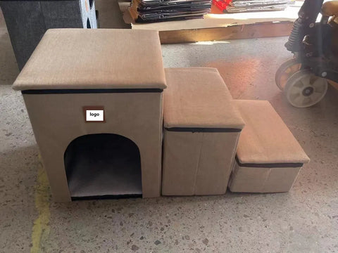 Pet Folding Steps & Storage Portable Ladder for Small Dogs & Cats