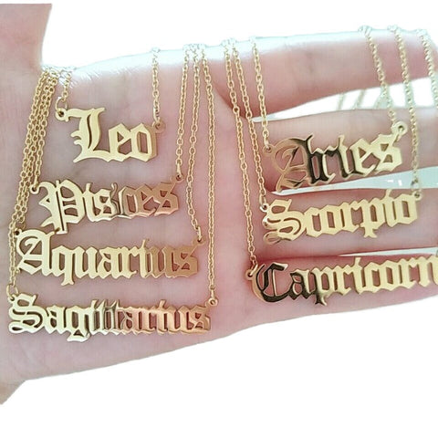 Personalized Unisex Gold-Plated Name Necklace – Custom Link Chain Pendant, Classic Style, Birthday Gift