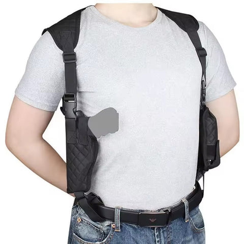Concealed Underarm Shoulder Holster Tactical Double Gun Pouch for Handguns