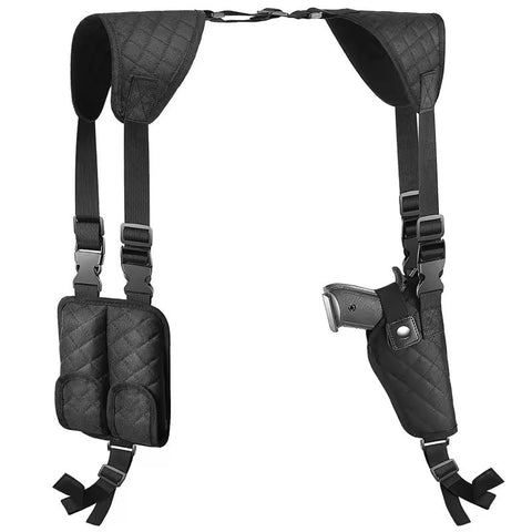 Concealed Underarm Shoulder Holster Tactical Double Gun Pouch for Handguns