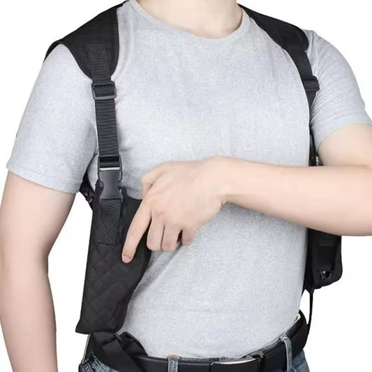 Concealed Underarm Shoulder Holster Tactical Double Gun Pouch for Handguns