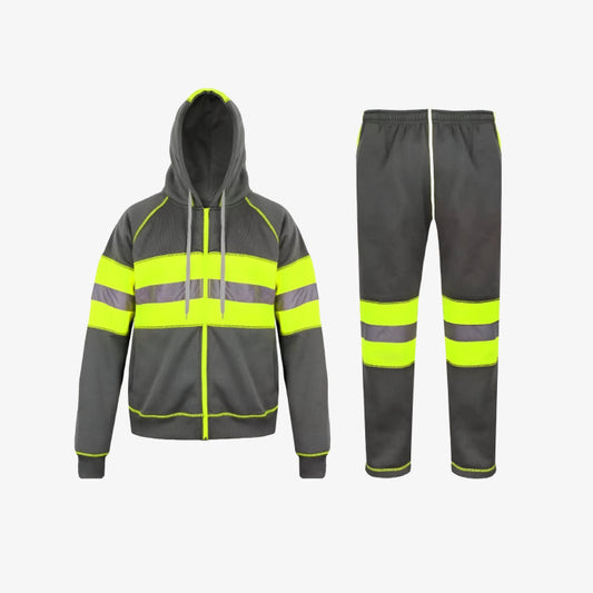 Hi Vis Charcoal Safety Workwear Tracksuit
