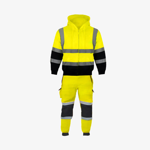 Hi Vis High Visibility Zip Hood Tracksuit
