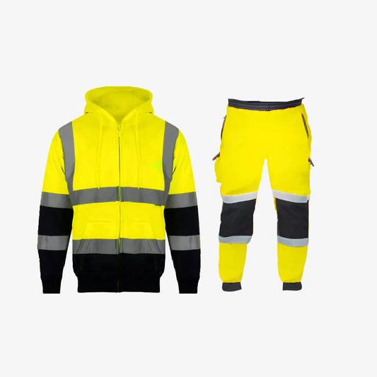 Hi Vis High Visibility Zip Hood Tracksuit